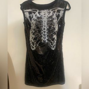 RODARTE For Target•Black Sequin X-Ray Dress Small